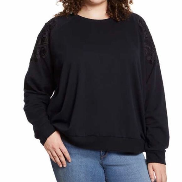 Gloria Vanderbilt Women's Pullover Lace Shoulder Size XXL NWT - Picture 1 of 5